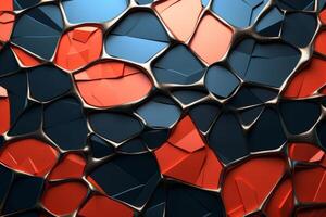 Voronoi Blocks Pattern Texture Background Generative AI photo