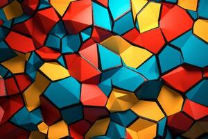 Voronoi Blocks Pattern Texture Background Generative AI photo