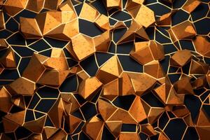 Voronoi Blocks Pattern Texture Background Generative AI photo