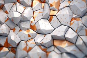 Voronoi Blocks Pattern Texture Background Generative AI photo