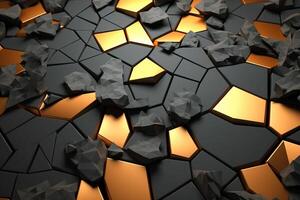 Voronoi Blocks Pattern Texture Background photo