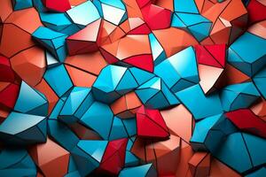 Voronoi Blocks Pattern Texture Background Generative AI photo