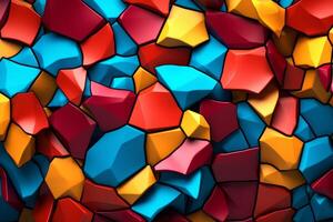 Voronoi Blocks Pattern Texture Background Generative AI photo