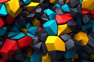 Voronoi Blocks Pattern Texture Background Generative AI photo