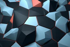 Voronoi Blocks Pattern Texture Background Generative AI photo