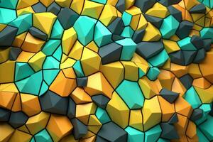 Voronoi Blocks Pattern Texture Background Generative AI photo