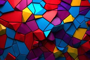 Voronoi Blocks Pattern Texture Background Generative AI photo