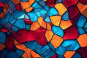Voronoi Blocks Pattern Texture Background photo