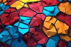 Voronoi Blocks Pattern Texture Background photo