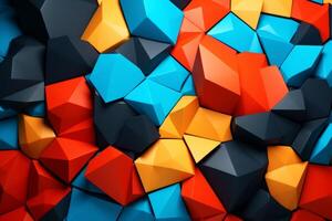 Voronoi Blocks Pattern Texture Background photo