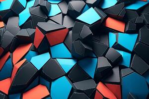Voronoi Blocks Pattern Texture Background photo