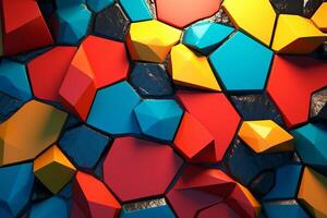 Voronoi Blocks Pattern Texture Background photo