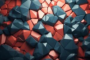 Voronoi Blocks Pattern Texture Background Generative AI photo