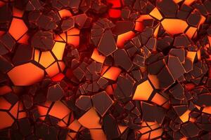 Voronoi Blocks Pattern Texture Background Generative AI photo