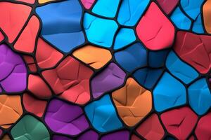 Voronoi Blocks Pattern Texture Background Generative AI photo