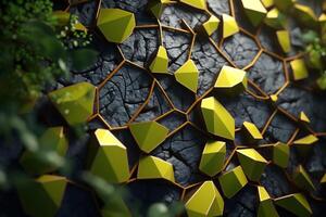 Voronoi Blocks Pattern Texture Background photo