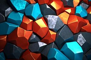 Voronoi Blocks Pattern Texture Background photo