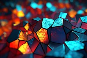 Voronoi Blocks Pattern Texture Background photo
