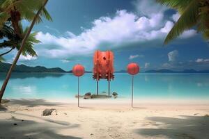 Whimsical Tropical Beachscape photo