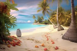 Whimsical Tropical Beachscape photo
