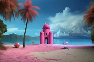 Whimsical Tropical Beachscape photo