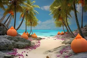 Whimsical Tropical Beachscape photo