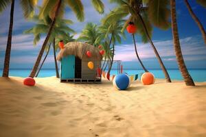 Whimsical Tropical Beachscape photo