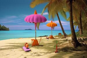 Whimsical Tropical Beachscape photo
