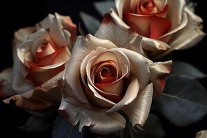 White Rose Texture Background photo