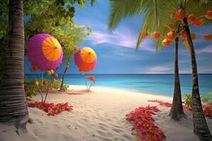 Whimsical Tropical Beachscape photo