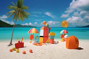 Whimsical Tropical Beachscape photo
