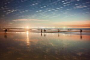 Double Exposure of Crystals on a Beachscape photo