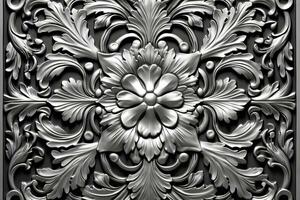 a black and white photo of an ornate design generative AI