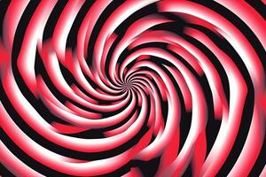 a red and black spiral with a black background generative AI photo