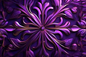 a purple background with an ornate design generative AI photo