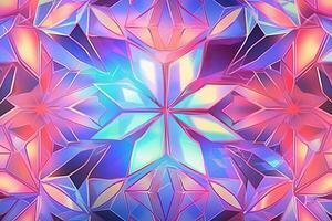 abstract geometric pattern with a star in the center generative AI photo