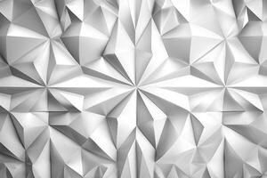 abstract white 3d polygonal background generative AI photo