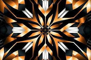 an abstract design with black and orange colors generative AI photo