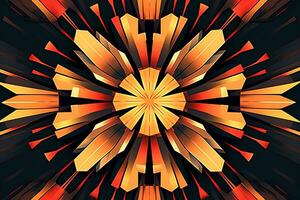 an abstract design with orange and black colors generative AI photo