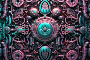 an abstract design with many different colors and shapes generative AI photo