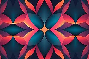 an abstract pattern with red blue and orange colors generative AI photo