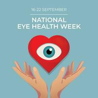 National Eye Health Week design template good for celebration usage. eye health vector illustration. vector eps 10.