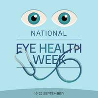 National Eye Health Week design template good for celebration usage. eye health vector illustration. vector eps 10.