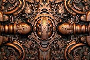 an image of an ornate wall with many different designs generative AI photo