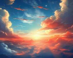 sunset clouds clouds clouds clouds clouds clouds clouds clouds clouds clouds clouds clouds clouds clouds generative AI photo