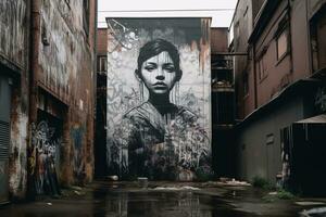 street art in melbourne australia generative AI photo