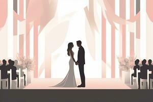 wedding ceremony vector illustration generative AI photo