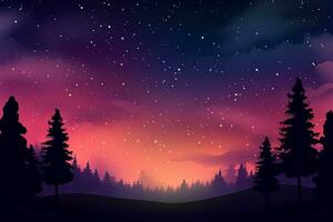 Cosmic Gradient Galaxy Horizon Picturesque Starry Planetary Universe Graphic Illustration generative AI photo