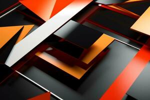 3D Abstract Shaped Modern Blocks Background generative AI photo