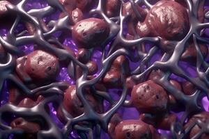 3D Bio Synthetic Hybrid Material Background generative AI photo